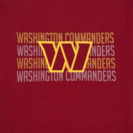 Washington Commanders Stripe Text Tee Shirt