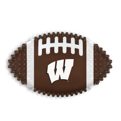 WISCONSIN HARD NYLON FOOTBALL CHEW TOY