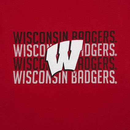 Wisconsin Stripe Text Tee Shirt