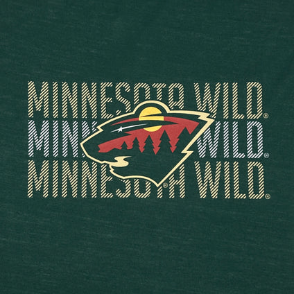 Minnesota Wild Pet Stripe Text Tee Shirt