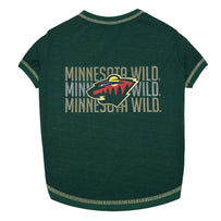 Minnesota Wild Pet Stripe Text Tee Shirt