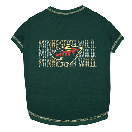 Minnesota Wild Pet Stripe Text Tee Shirt
