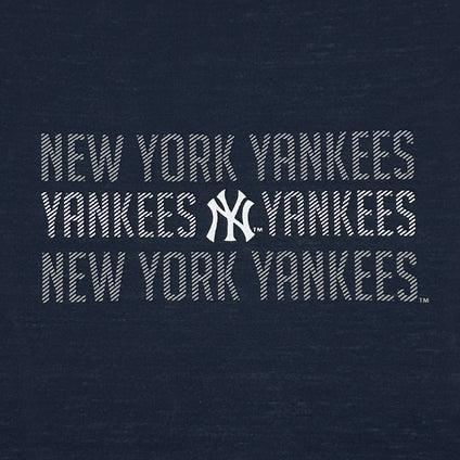 New York Yankees Stripe Text Tee Shirt