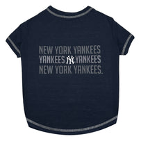 New York Yankees Stripe Text Tee Shirt