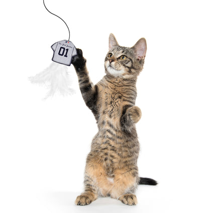 NEW YORK YANKEES TEAM JERSEY WAND WITH CAT NIP